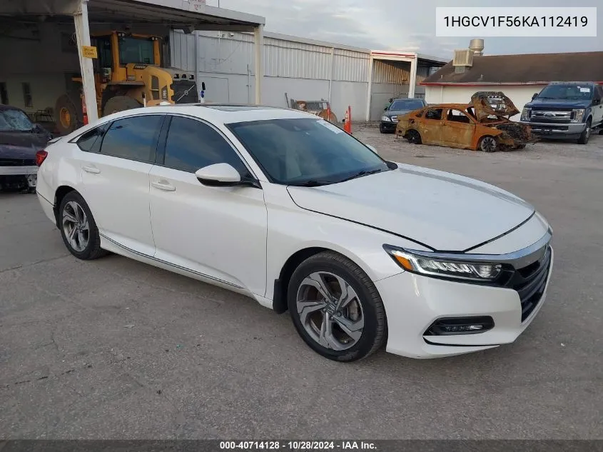 2019 Honda Accord Ex-L VIN: 1HGCV1F56KA112419 Lot: 40714128