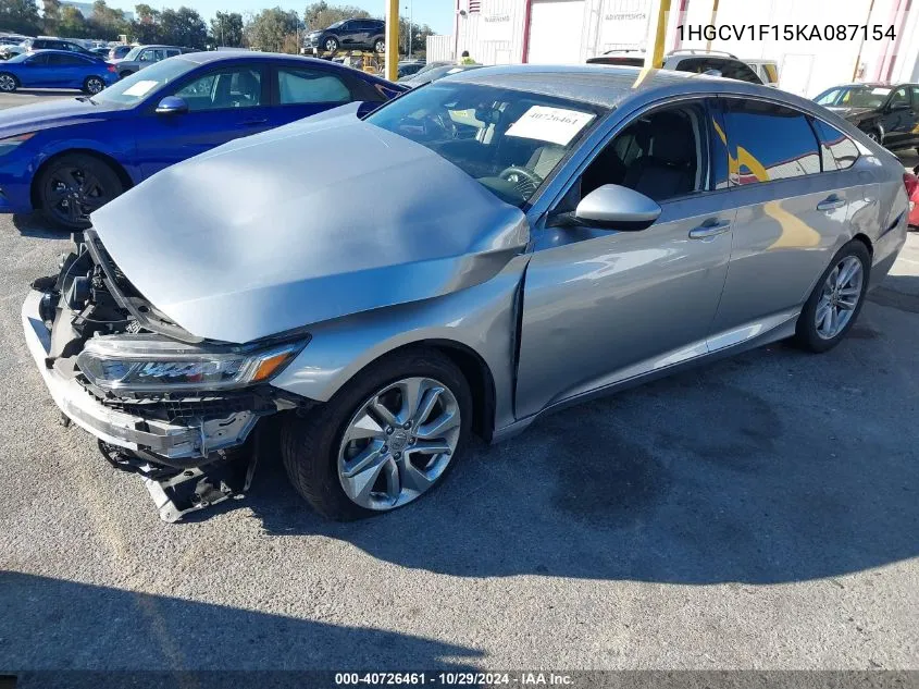 1HGCV1F15KA087154 2019 Honda Accord Lx