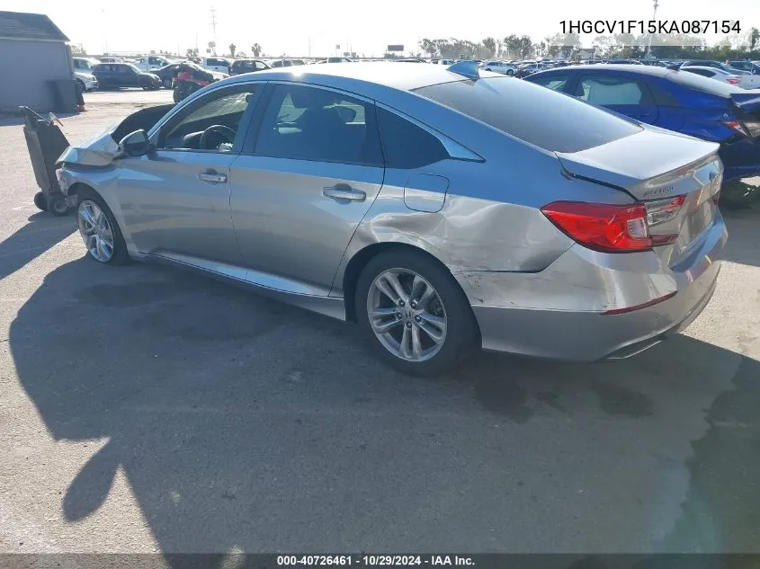 1HGCV1F15KA087154 2019 Honda Accord Lx