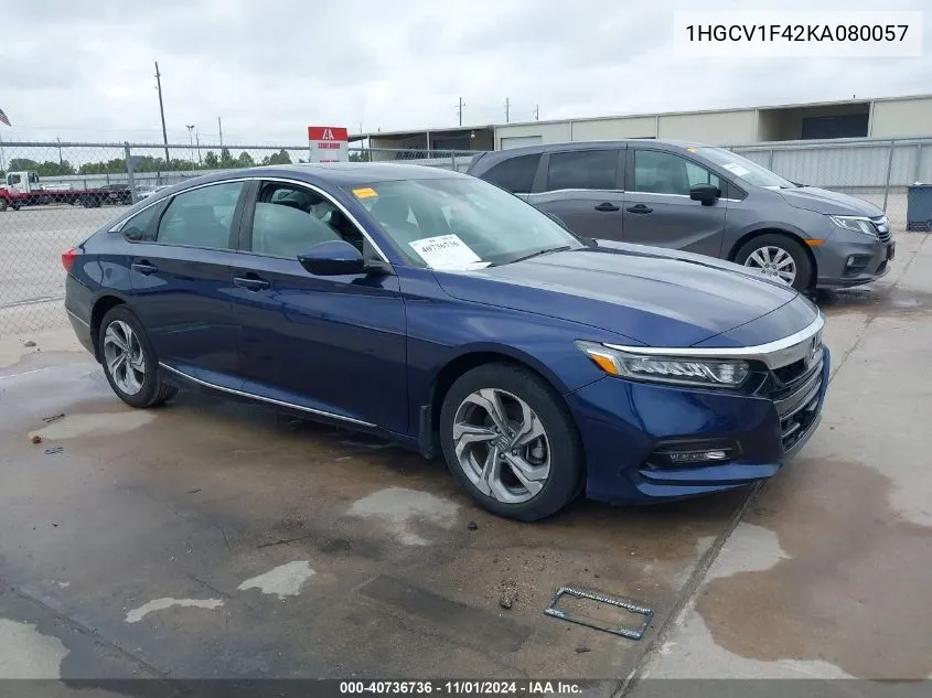 2019 Honda Accord Ex VIN: 1HGCV1F42KA080057 Lot: 40736736