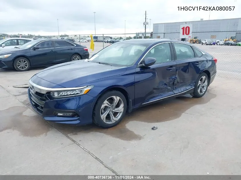 2019 Honda Accord Ex VIN: 1HGCV1F42KA080057 Lot: 40736736