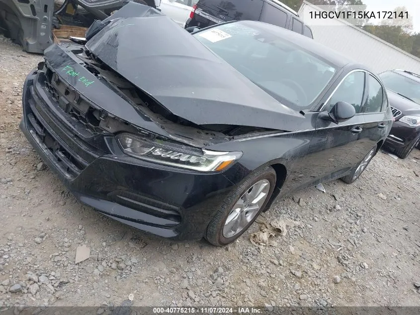 2019 Honda Accord Lx VIN: 1HGCV1F15KA172141 Lot: 40775215