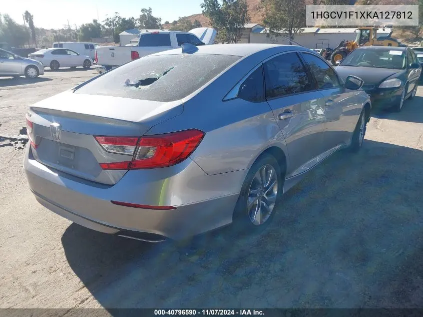 2019 Honda Accord Lx VIN: 1HGCV1F1XKA127812 Lot: 40796590