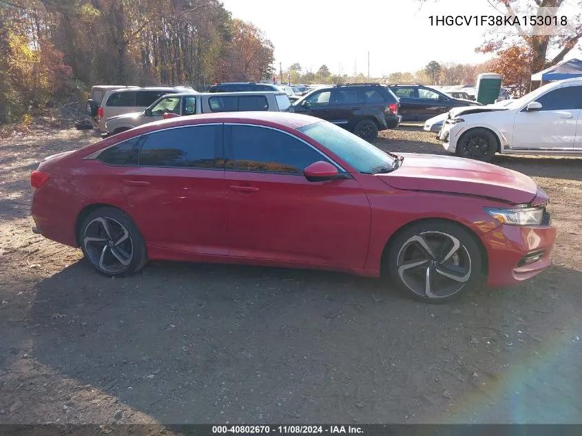 1HGCV1F38KA153018 2019 Honda Accord Sport