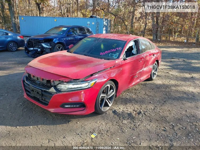 1HGCV1F38KA153018 2019 Honda Accord Sport