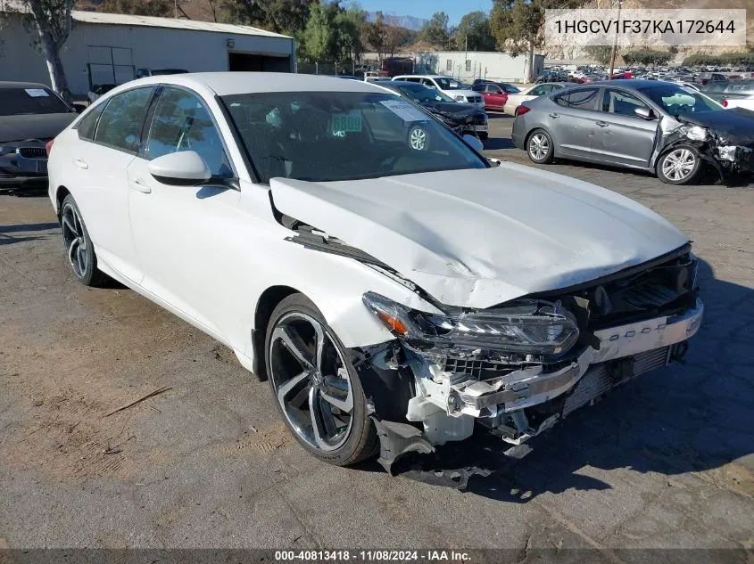 2019 Honda Accord Sport VIN: 1HGCV1F37KA172644 Lot: 40813418