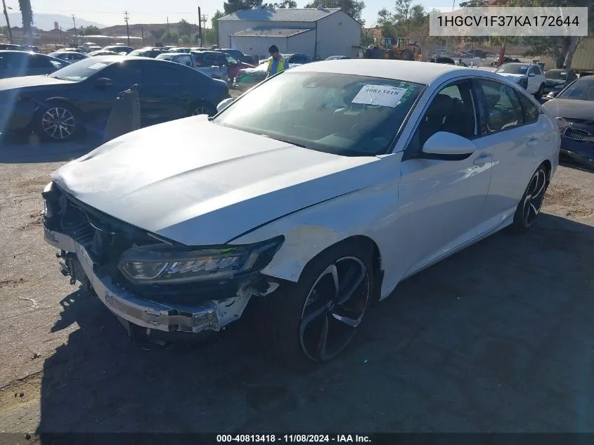 2019 Honda Accord Sport VIN: 1HGCV1F37KA172644 Lot: 40813418