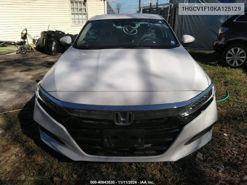 2019 Honda Accord Lx VIN: 1HGCV1F10KA125129 Lot: 40843530