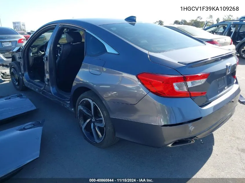 2019 Honda Accord Sport VIN: 1HGCV1F39KA109268 Lot: 40860844