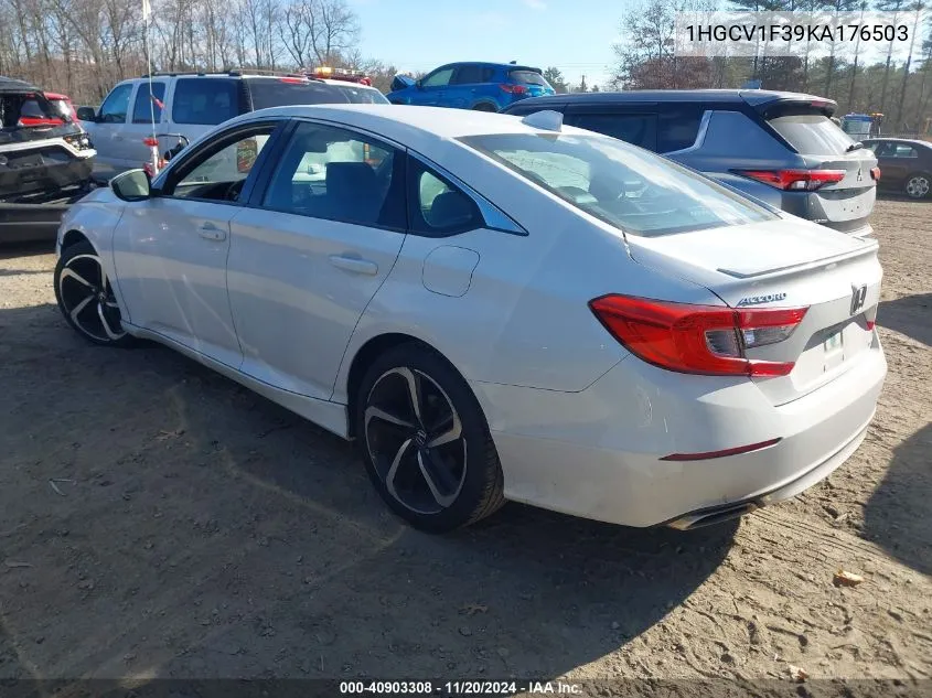 2019 Honda Accord Sport VIN: 1HGCV1F39KA176503 Lot: 40903308