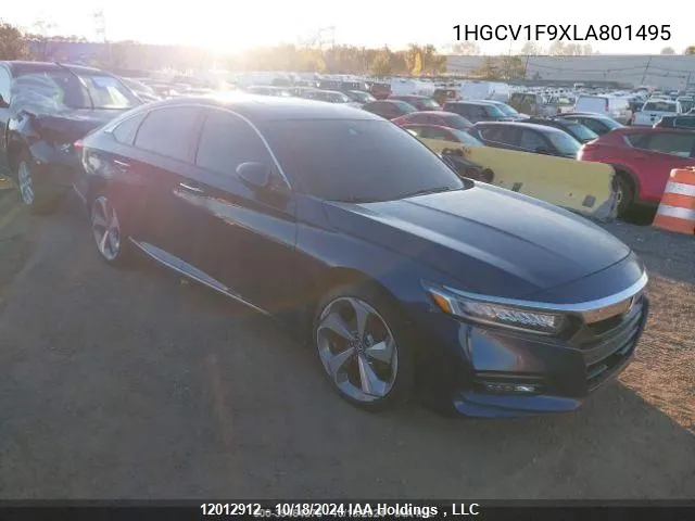 2020 Honda Accord VIN: 1HGCV1F9XLA801495 Lot: 12012912