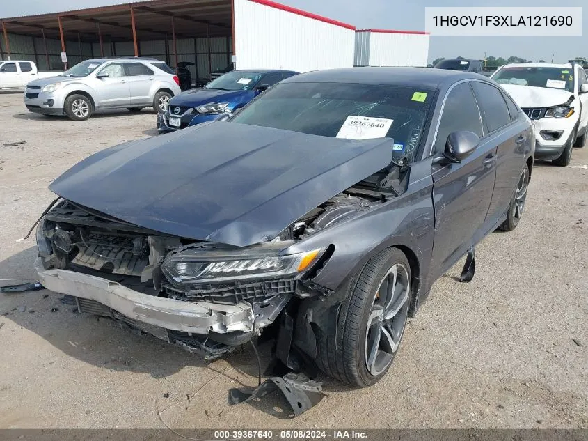 1HGCV1F3XLA121690 2020 Honda Accord Sport