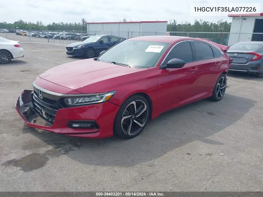 2020 Honda Accord Sport VIN: 1HGCV1F35LA077226 Lot: 40324929