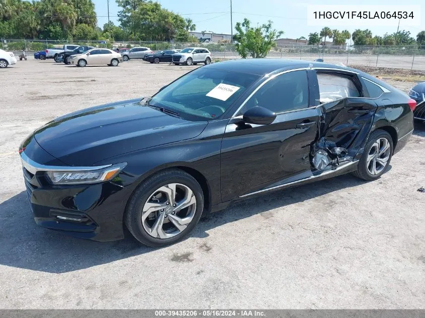 2020 Honda Accord Ex VIN: 1HGCV1F45LA064534 Lot: 39435206