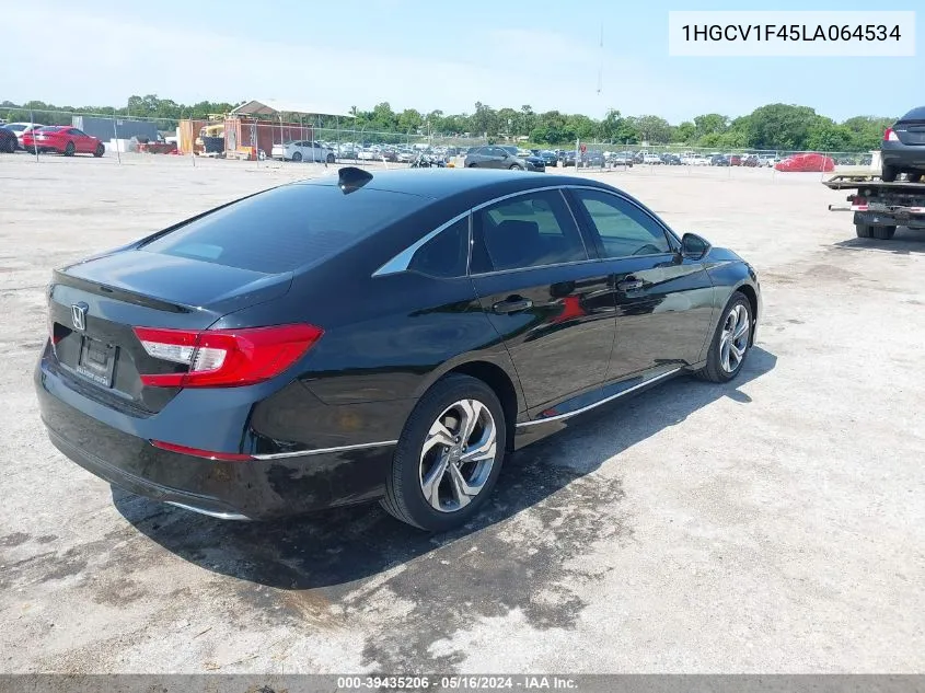 2020 Honda Accord Ex VIN: 1HGCV1F45LA064534 Lot: 39435206