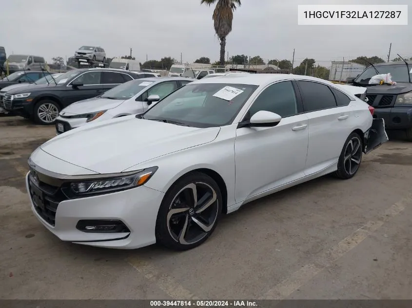 1HGCV1F32LA127287 2020 Honda Accord Sport