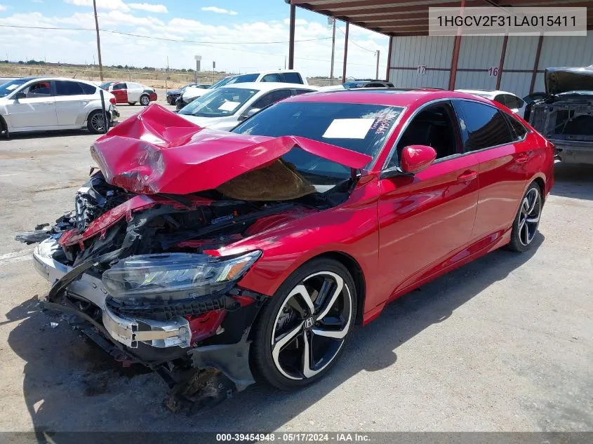 2020 Honda Accord Sport 2.0T VIN: 1HGCV2F31LA015411 Lot: 39454948