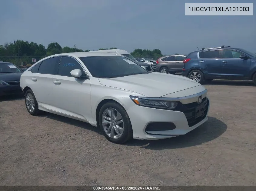 2020 Honda Accord Lx VIN: 1HGCV1F1XLA101003 Lot: 39456154