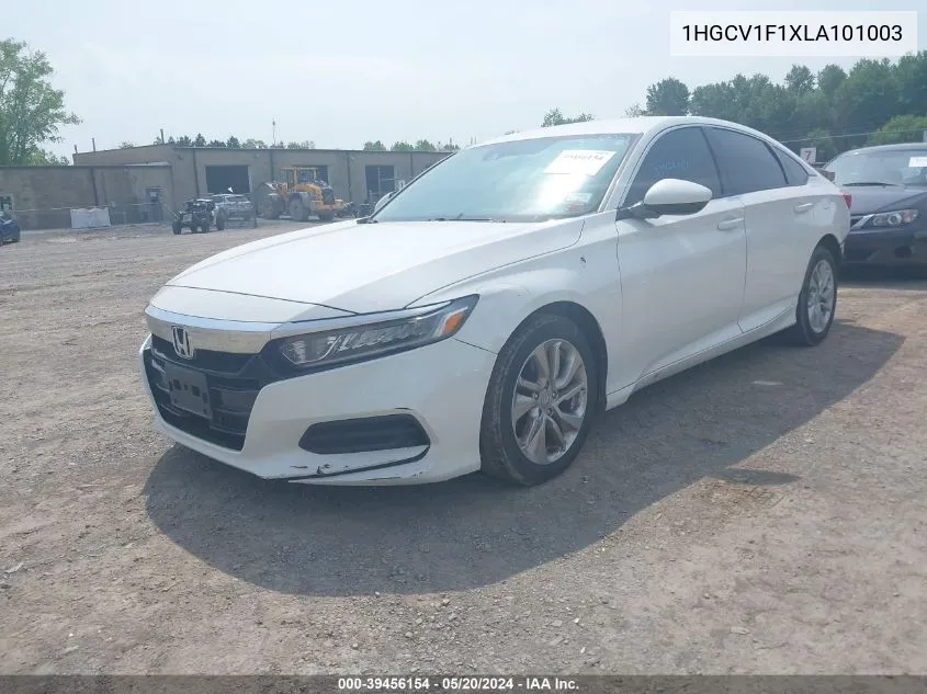 2020 Honda Accord Lx VIN: 1HGCV1F1XLA101003 Lot: 39456154