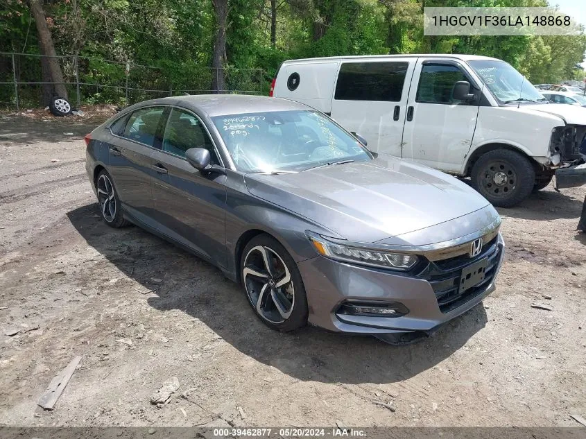 2020 Honda Accord Sport VIN: 1HGCV1F36LA148868 Lot: 39462877