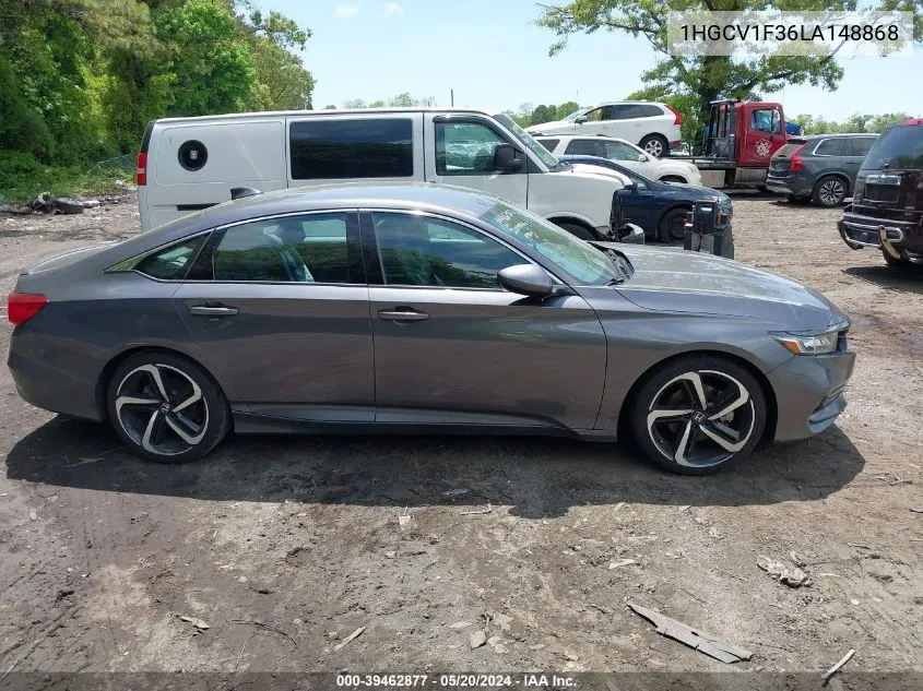 2020 Honda Accord Sport VIN: 1HGCV1F36LA148868 Lot: 39462877