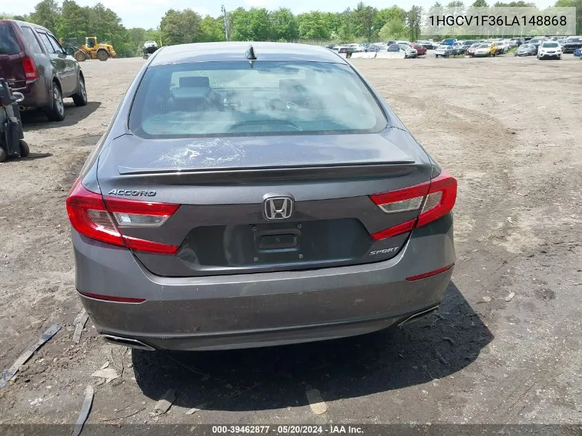 1HGCV1F36LA148868 2020 Honda Accord Sport