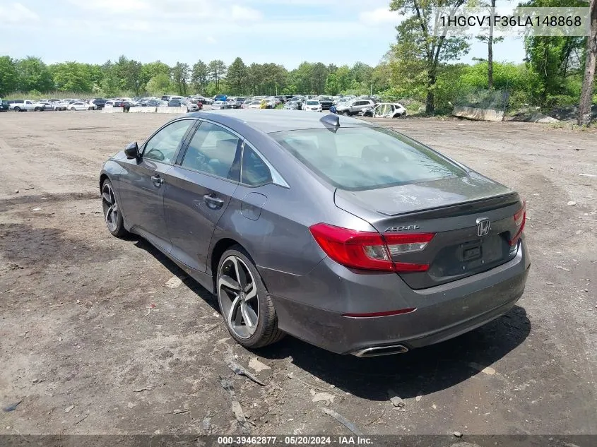 1HGCV1F36LA148868 2020 Honda Accord Sport