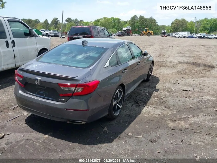 1HGCV1F36LA148868 2020 Honda Accord Sport