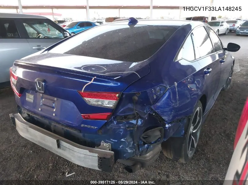 1HGCV1F33LA148245 2020 Honda Accord Sport