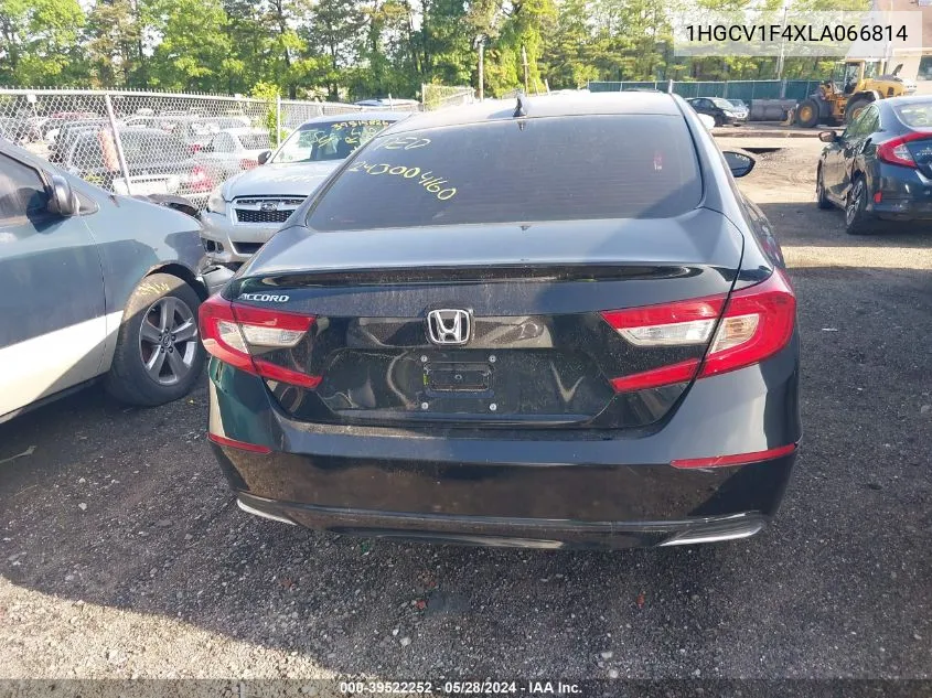 2020 Honda Accord Ex VIN: 1HGCV1F4XLA066814 Lot: 39522252