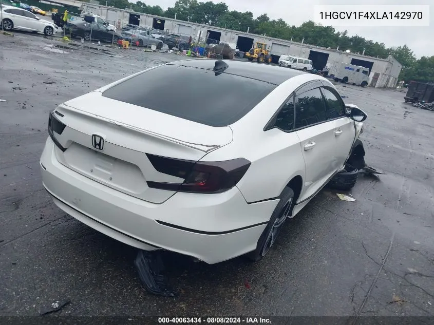 2020 Honda Accord Ex VIN: 1HGCV1F4XLA142970 Lot: 40063434