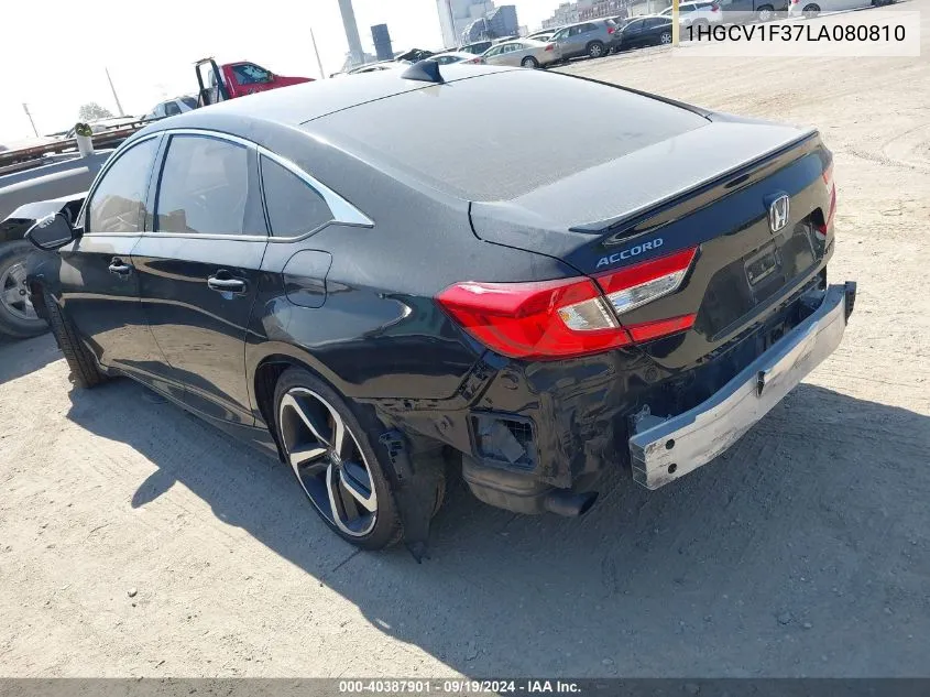 1HGCV1F37LA080810 2020 Honda Accord Sport