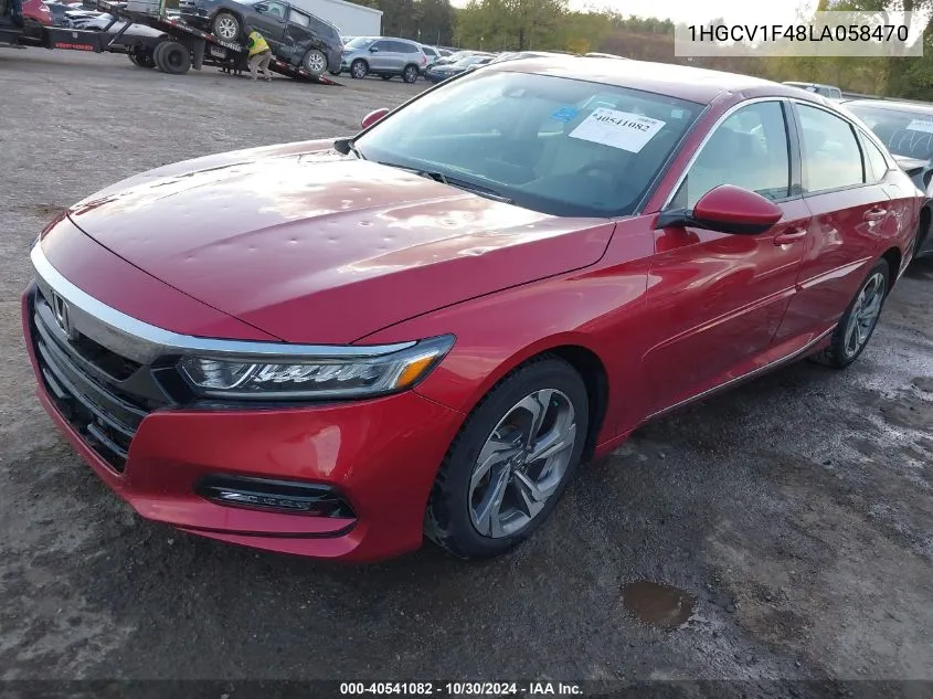 2020 Honda Accord Ex VIN: 1HGCV1F48LA058470 Lot: 40541082