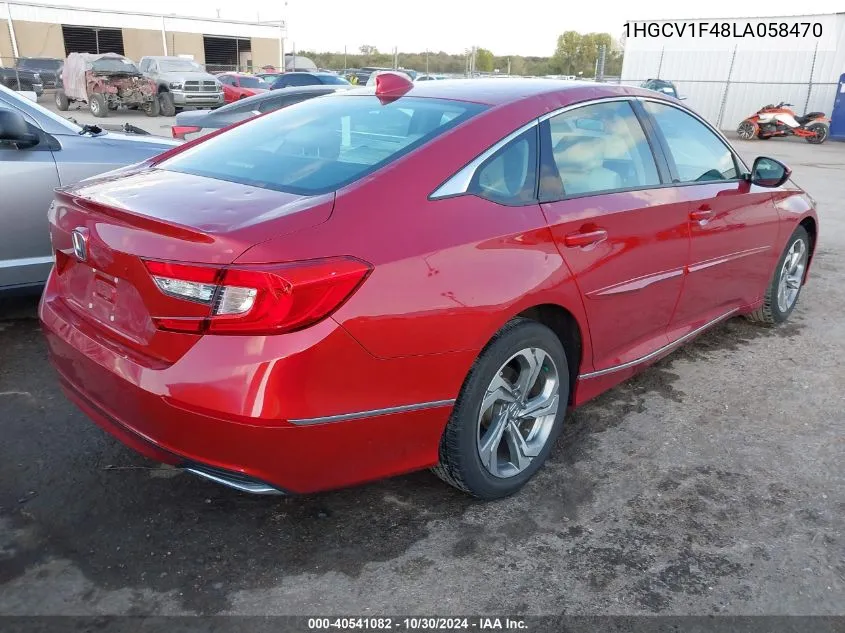 2020 Honda Accord Ex VIN: 1HGCV1F48LA058470 Lot: 40541082