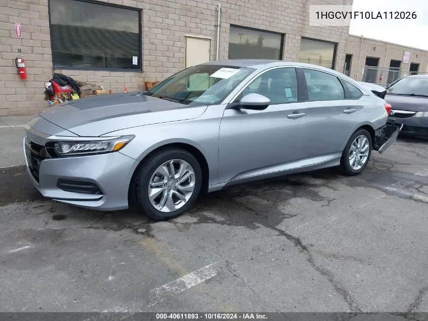 1HGCV1F10LA112026 2020 Honda Accord Lx