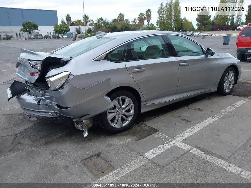 1HGCV1F10LA112026 2020 Honda Accord Lx