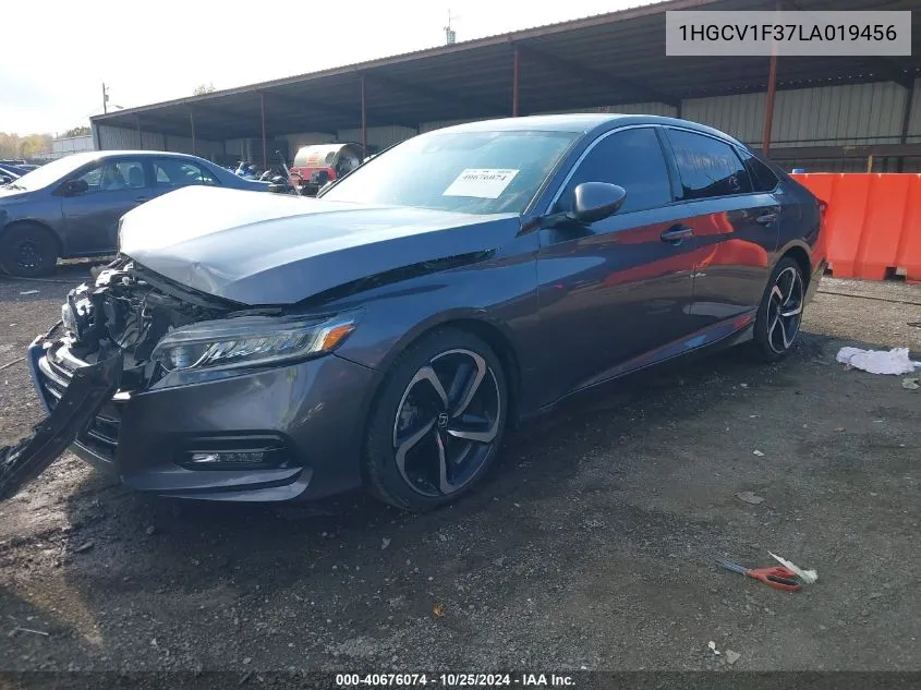 2020 Honda Accord Sport VIN: 1HGCV1F37LA019456 Lot: 40676074