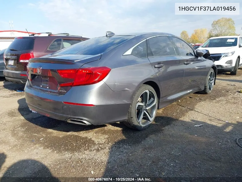 2020 Honda Accord Sport VIN: 1HGCV1F37LA019456 Lot: 40676074