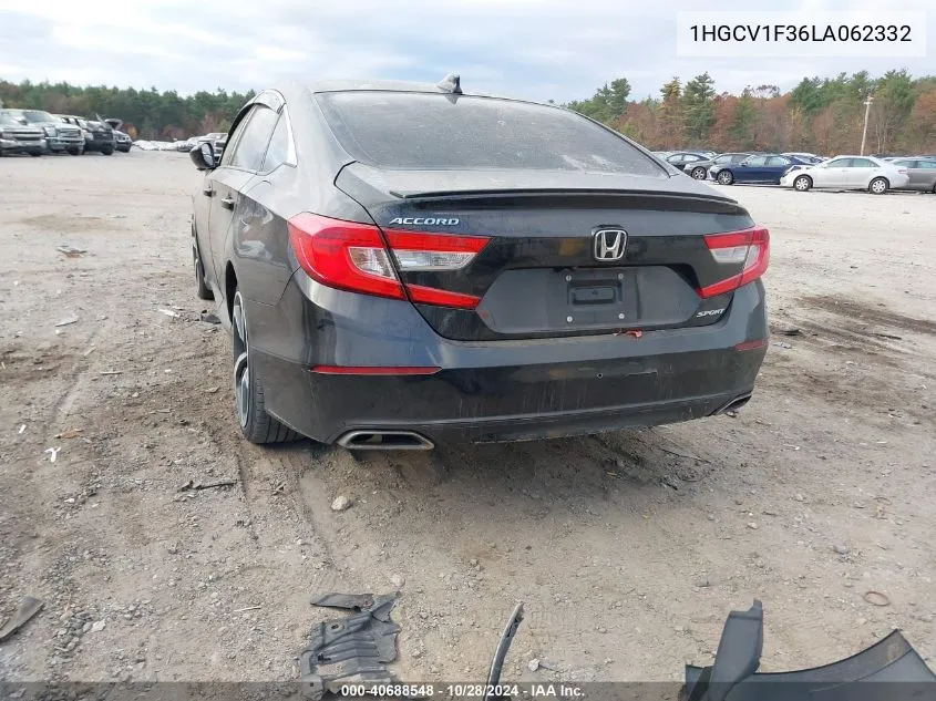 1HGCV1F36LA062332 2020 Honda Accord Sport