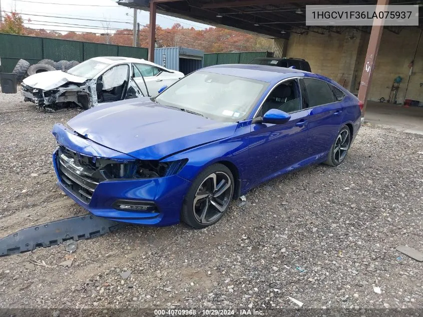 2020 Honda Accord Sport VIN: 1HGCV1F36LA075937 Lot: 40709968