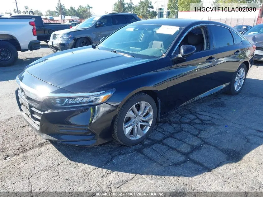 2020 Honda Accord Lx VIN: 1HGCV1F10LA002030 Lot: 40710562