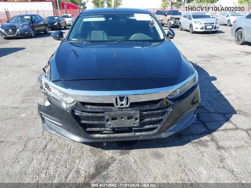 2020 Honda Accord Lx VIN: 1HGCV1F10LA002030 Lot: 40710562