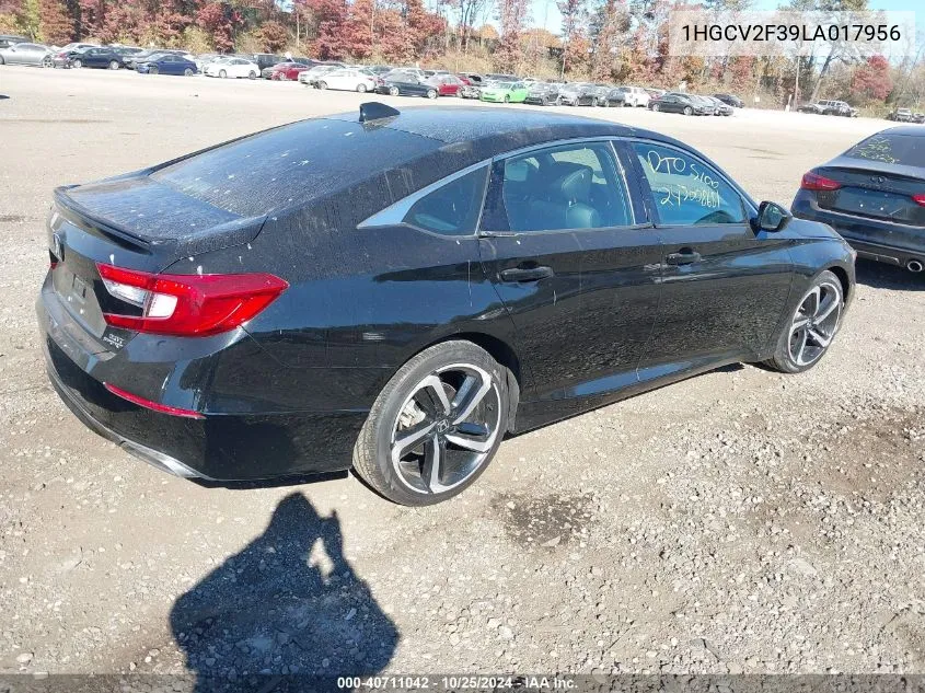 2020 Honda Accord Sport 2.0T VIN: 1HGCV2F39LA017956 Lot: 40711042