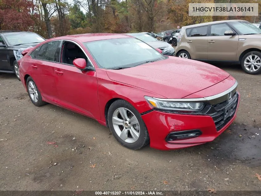 2020 Honda Accord Sport VIN: 1HGCV1F38LA136141 Lot: 40715207