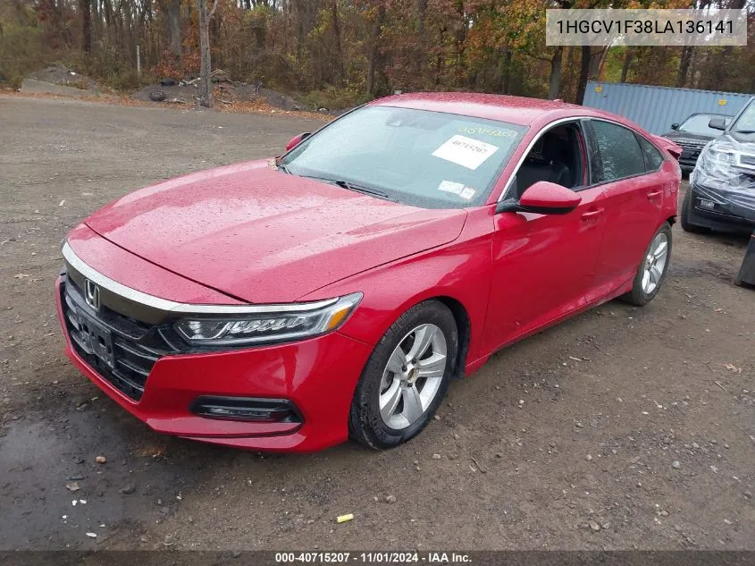 2020 Honda Accord Sport VIN: 1HGCV1F38LA136141 Lot: 40715207