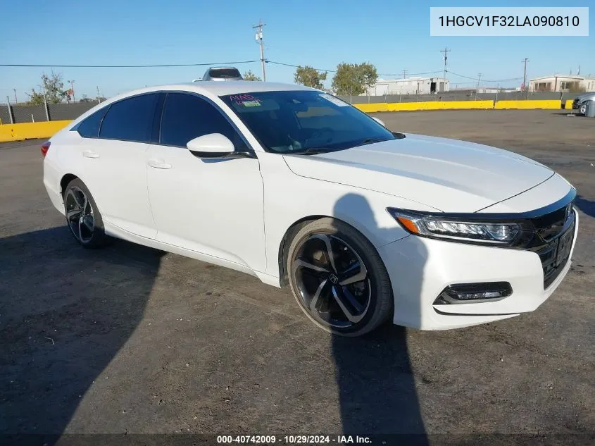 2020 Honda Accord Sport VIN: 1HGCV1F32LA090810 Lot: 40742009