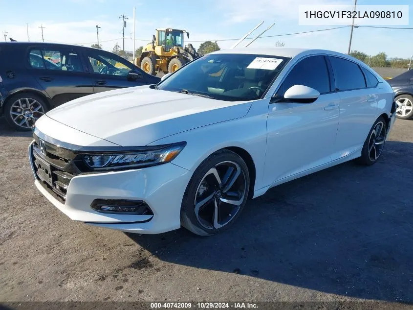 2020 Honda Accord Sport VIN: 1HGCV1F32LA090810 Lot: 40742009