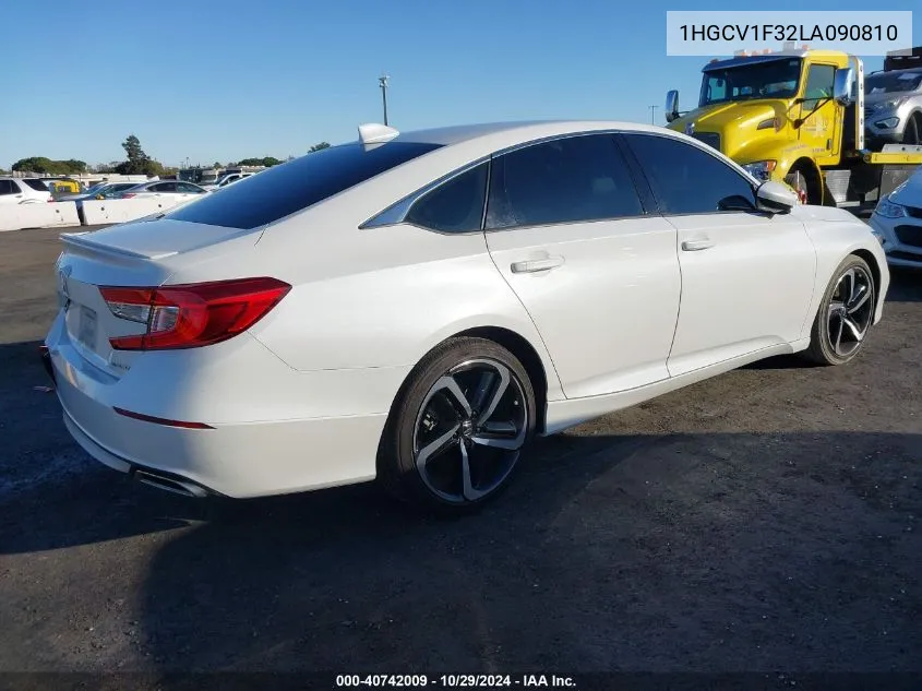 2020 Honda Accord Sport VIN: 1HGCV1F32LA090810 Lot: 40742009