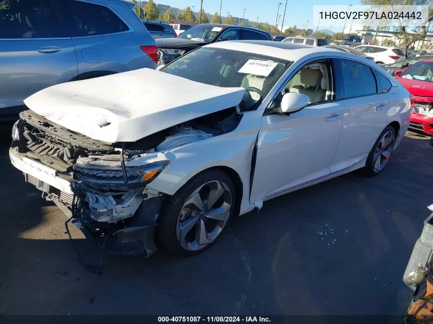 2020 Honda Accord Touring VIN: 1HGCV2F97LA024442 Lot: 40751087