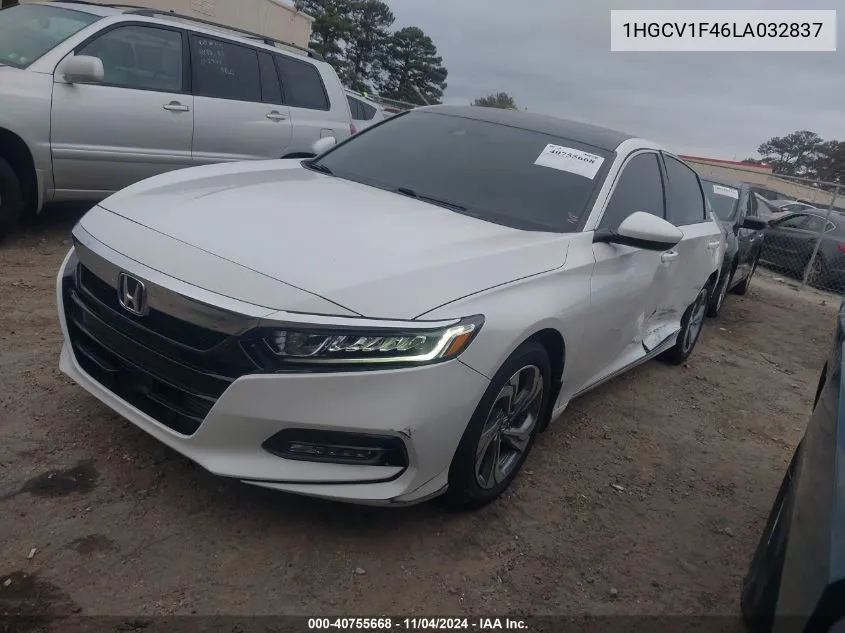 2020 Honda Accord Ex VIN: 1HGCV1F46LA032837 Lot: 40755668